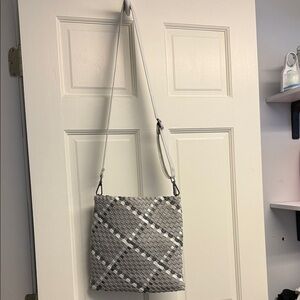 Haute Shore Gray Woven Shoulder Bag